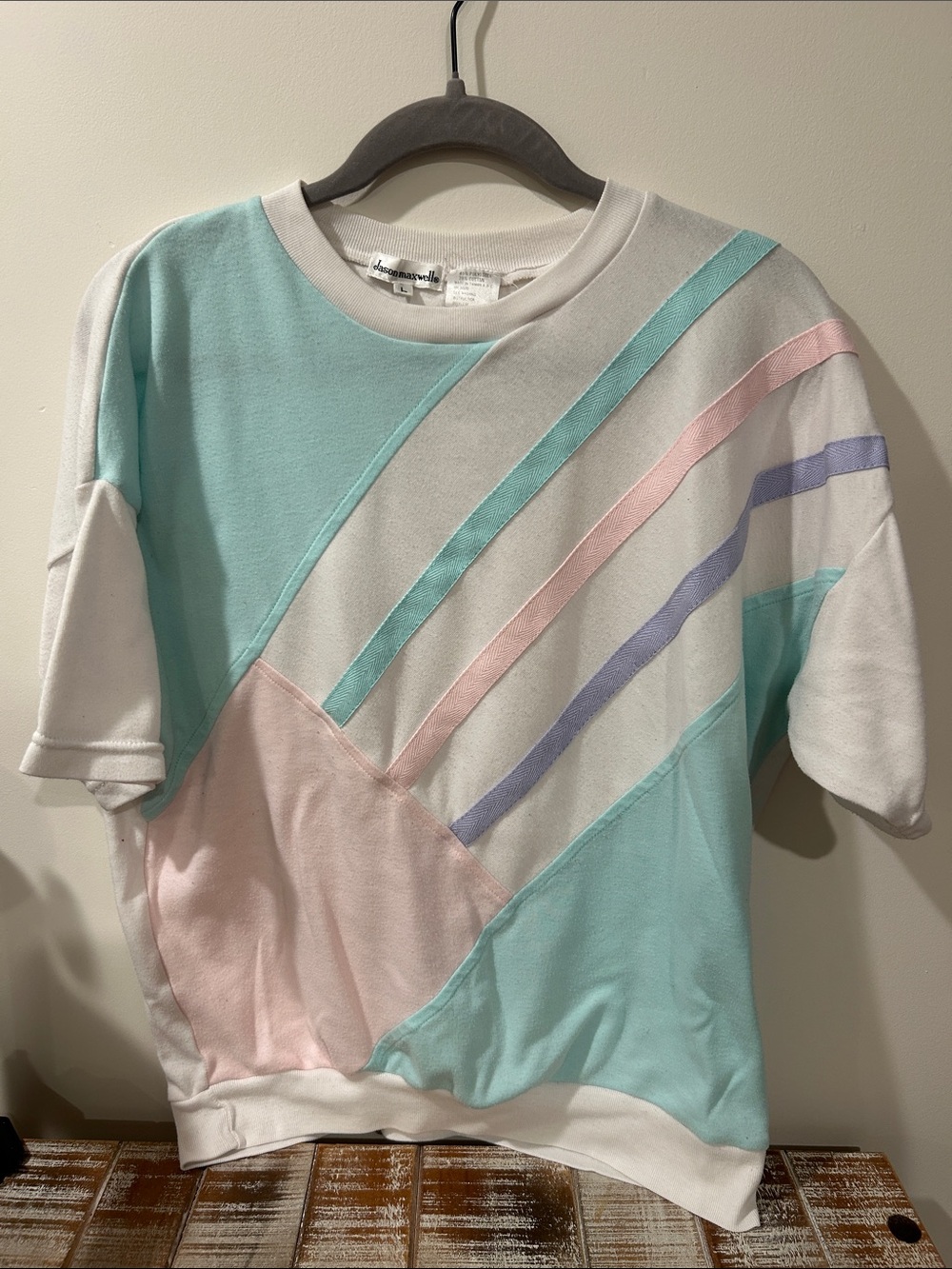 Vintage 80s women’s pastel top L